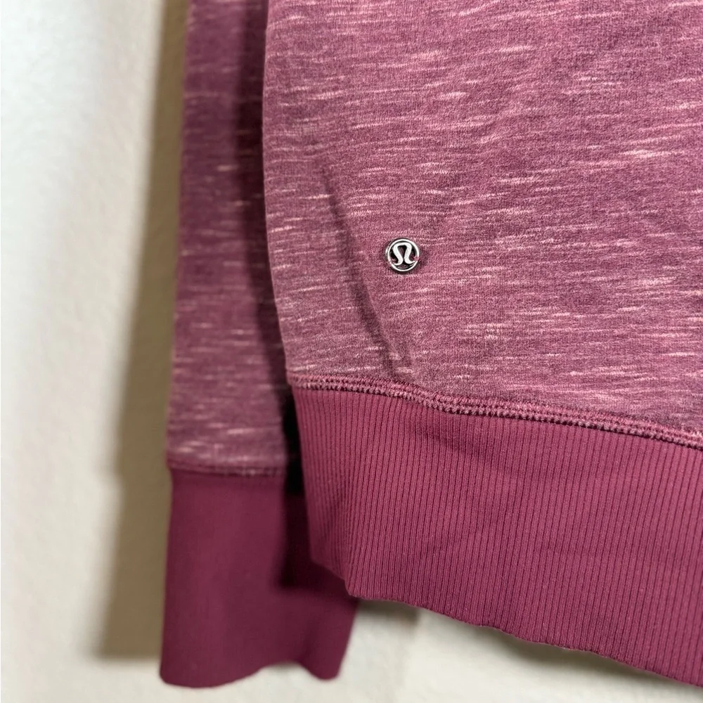 Lululemon Om & Roam Pullover Double Zipper Hoodie In Heathered Berry Size 4 A23